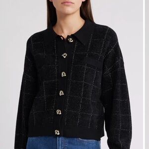 Boss Metallic Plaid Jacket with Silver Buttons